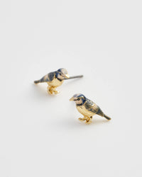 Fable England UK - Enamel Blue Tit Stud Earrings
