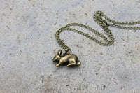 Brass Bunny Necklace