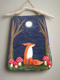 Magic of Wool - Felted Wall Art – Fox in Enchanted Forest