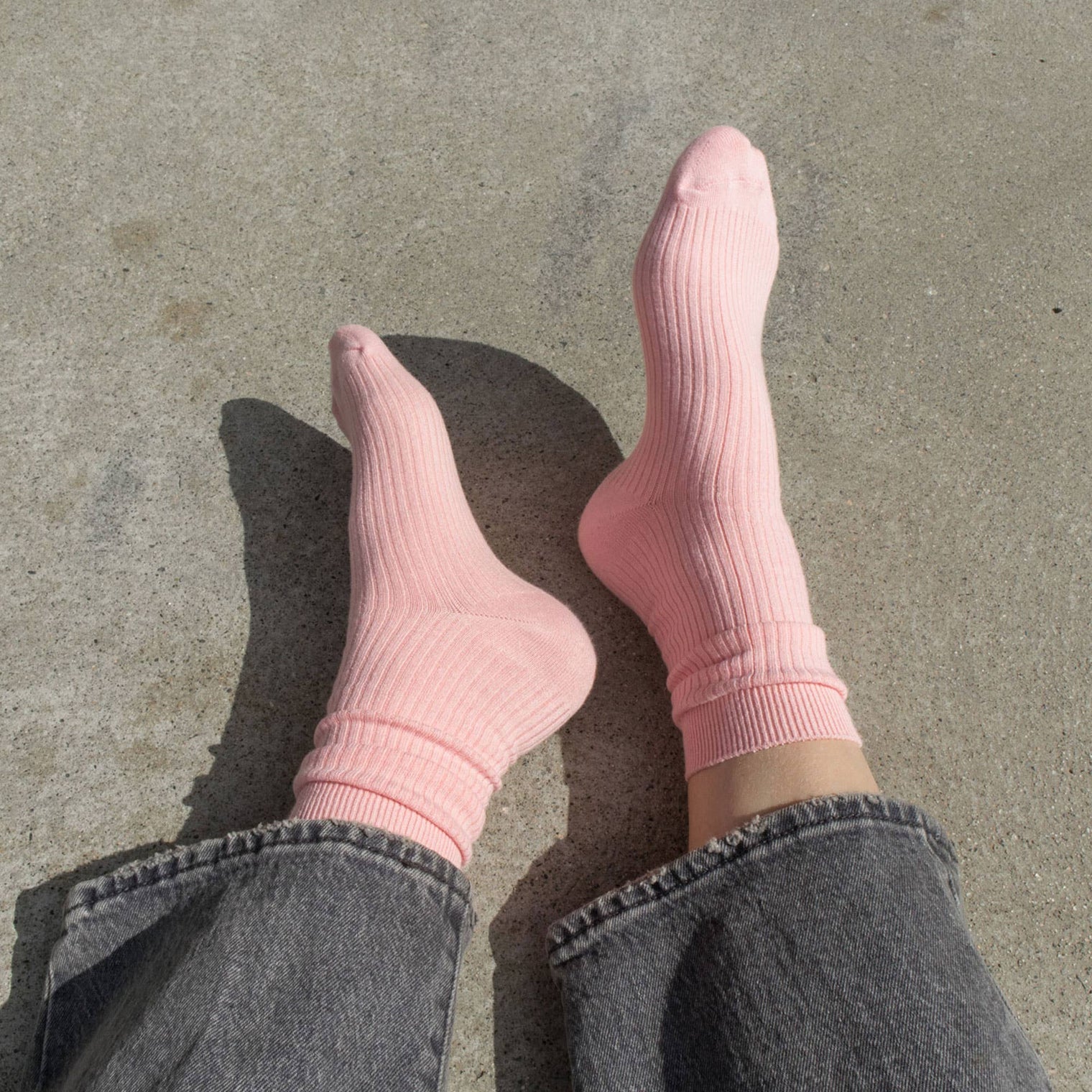 Bondoodle - Everyday Cotton Crew Socks in Rosé Pink
