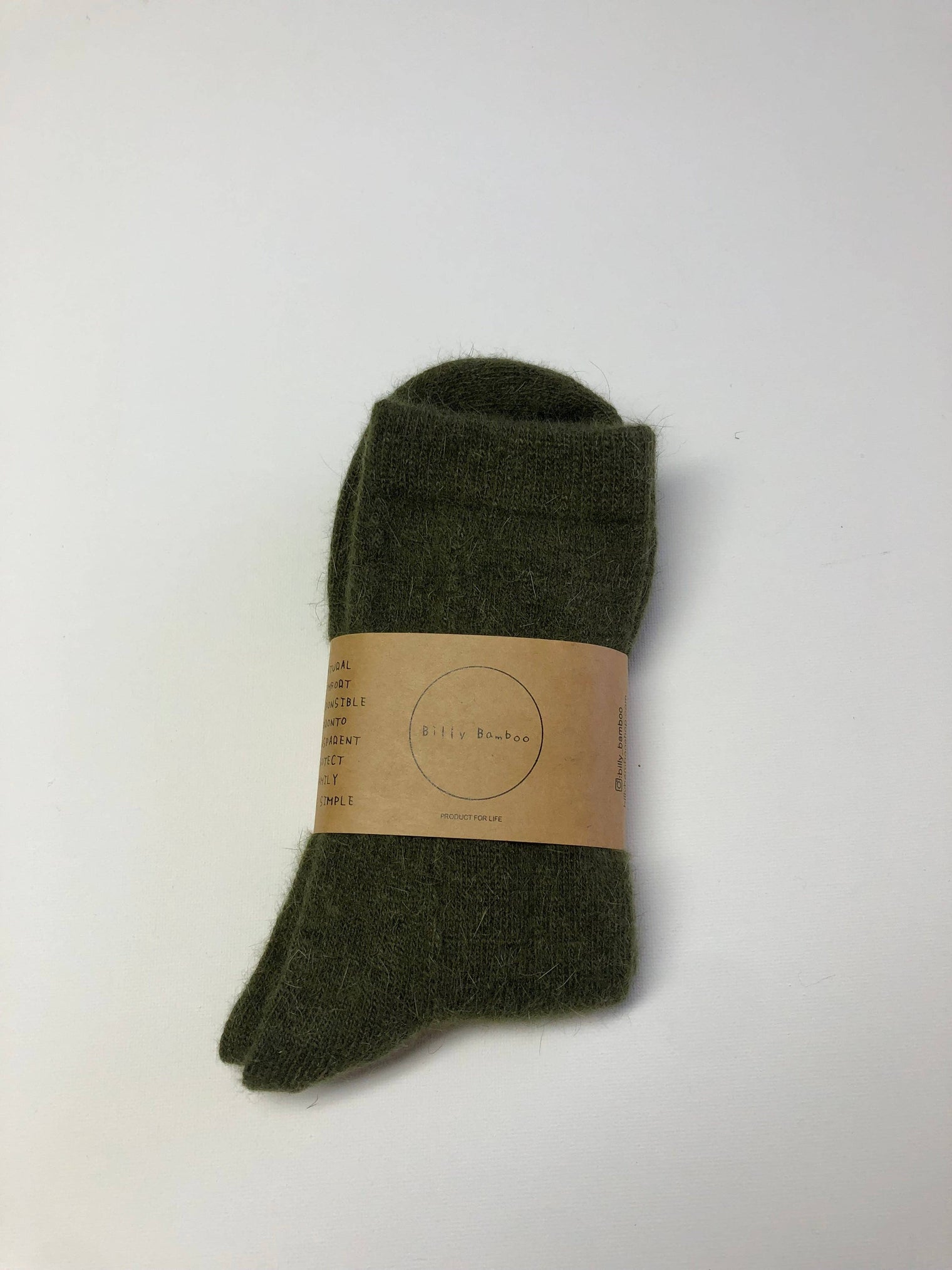 Billy Bamboo - FLUFFY ANGORA SOCKS - NEUTRAL