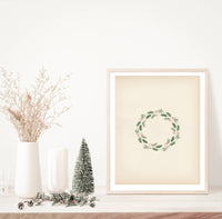 Pink Lemon Decor- Christmas Wreath Art Print