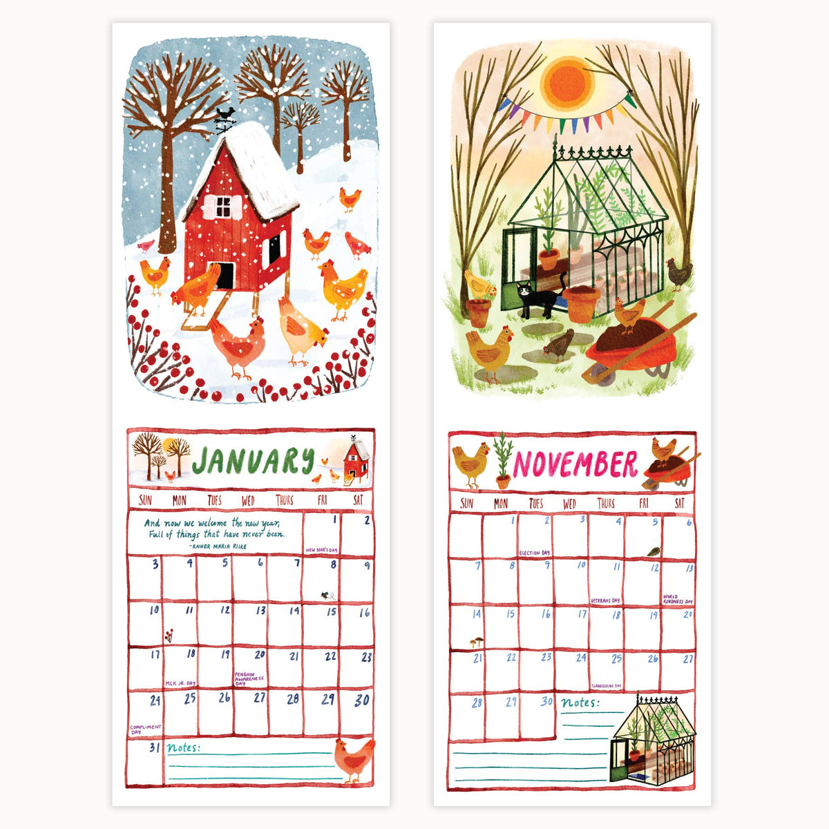 buyolympia - Little Truths Studio Garden Dreams 2027 Wall Calendar