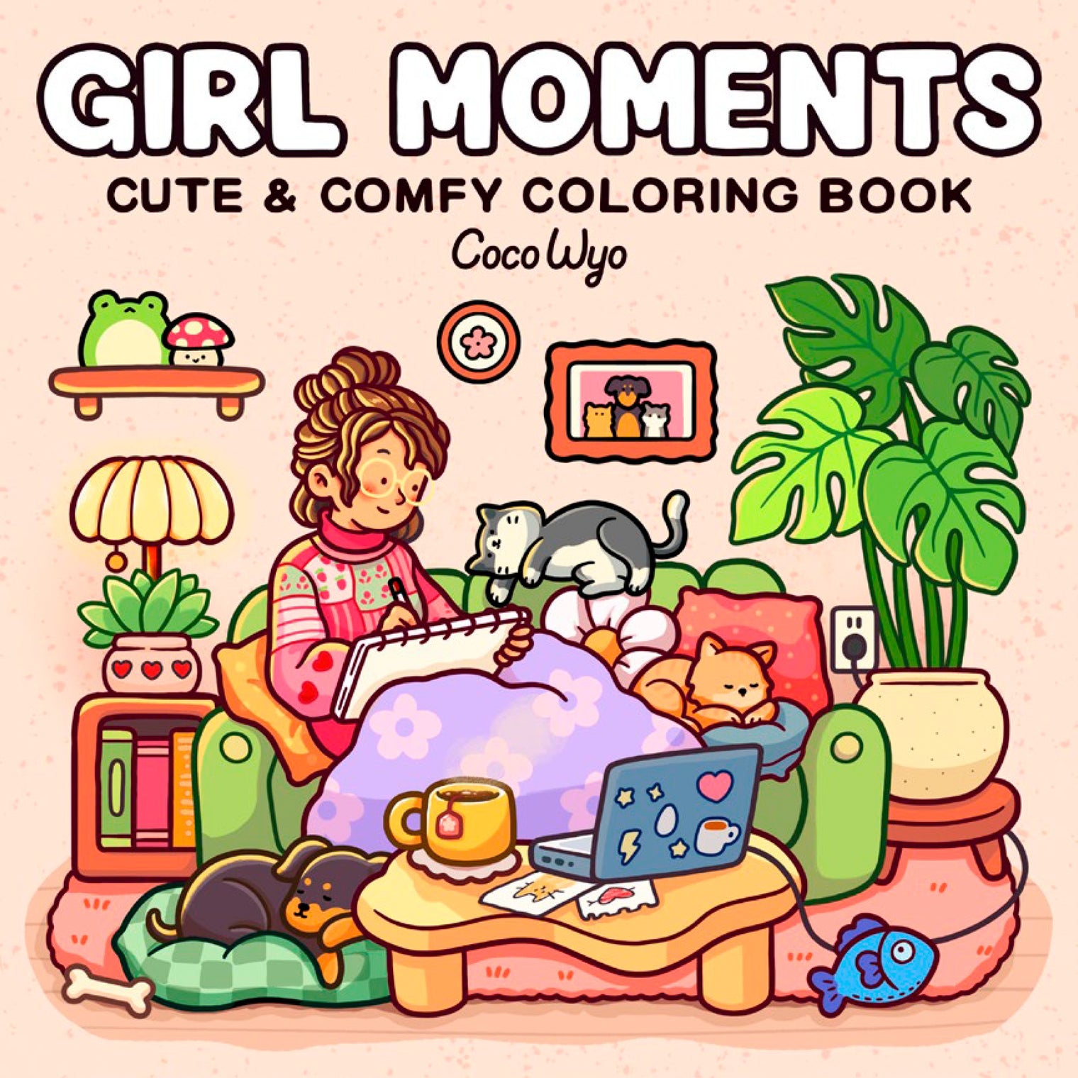 Girl Moments: Colouring Book for Adults and Kids