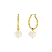 Andie Pearl Hoop Earrings