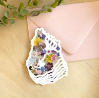 Seek & Bloom - Cape Breton Pressed Flower Map - Sticker