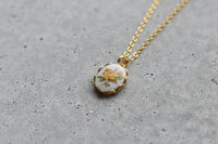 Vintage Yellow Floral Necklace