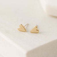 Everly Heart Stud - Gold and Silver