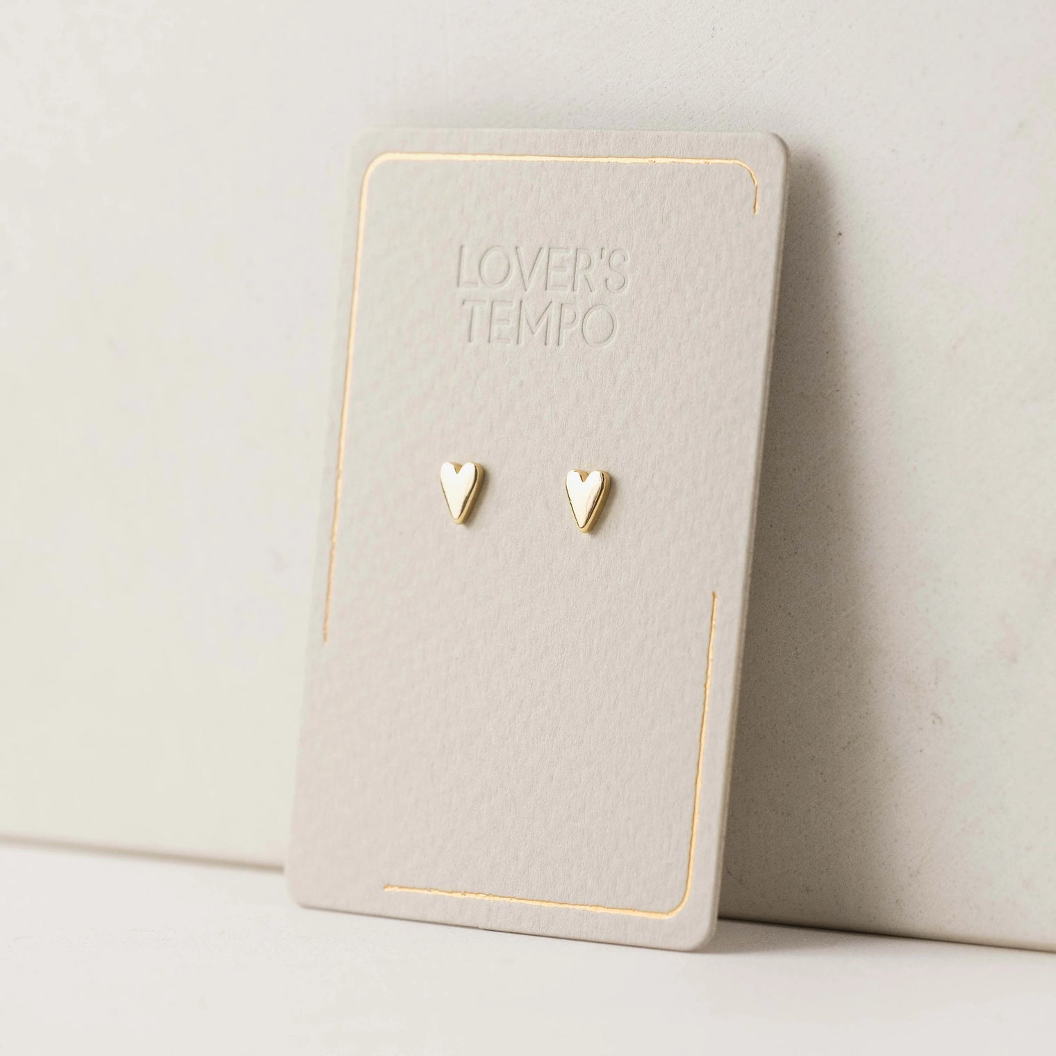 Everly Heart Stud - Gold and Silver