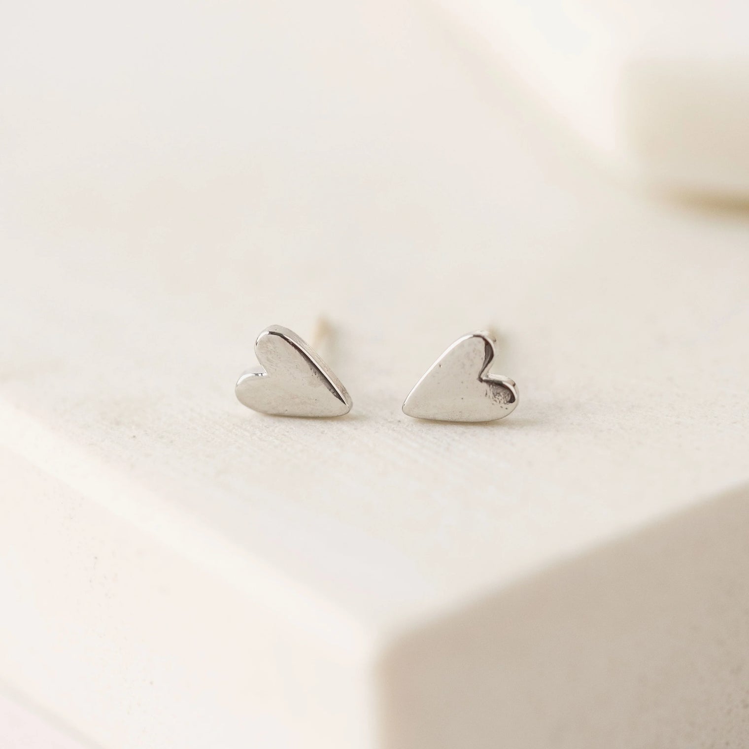 Everly Heart Stud - Gold and Silver