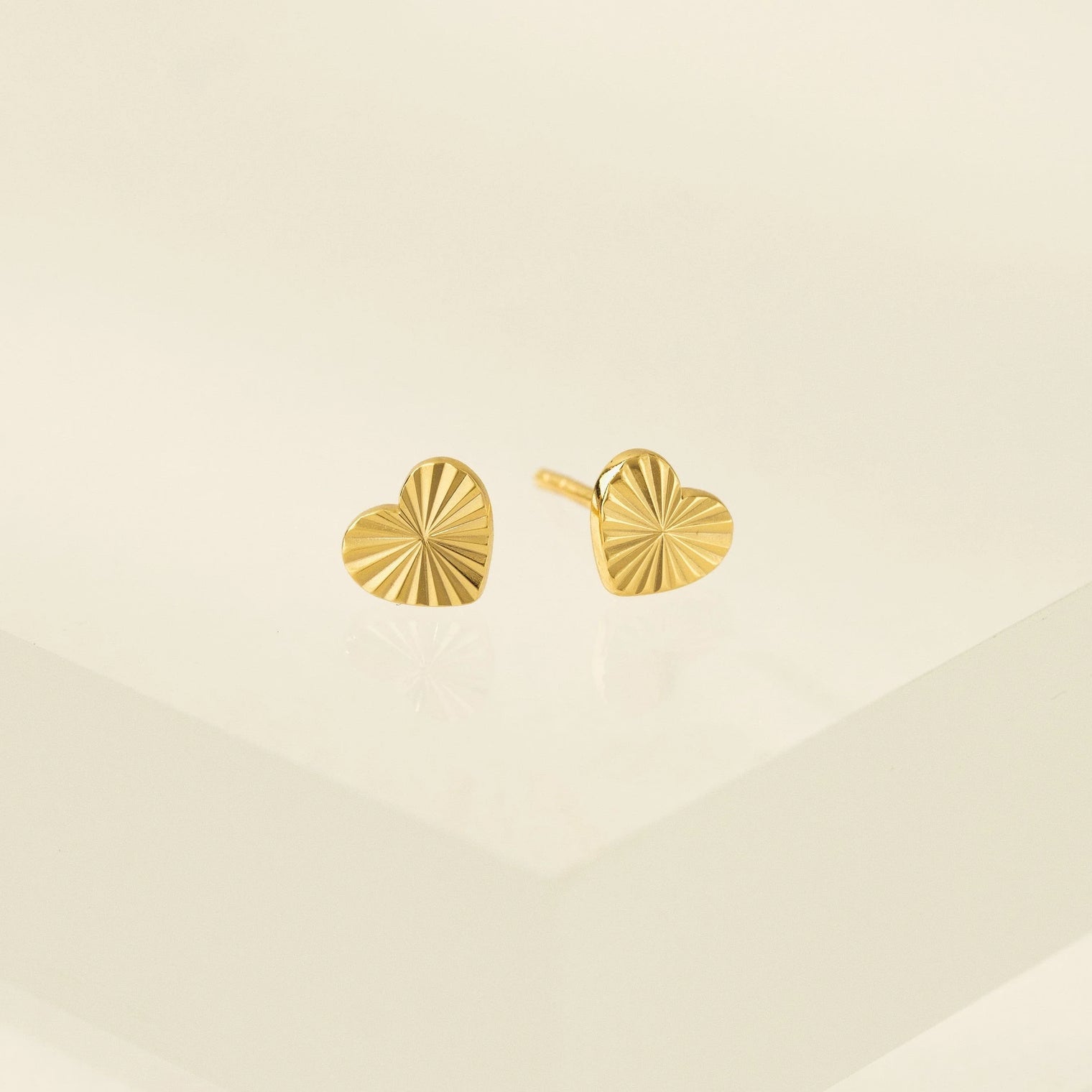 Heart Fluted Studs