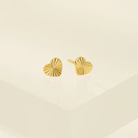 Heart Fluted Studs