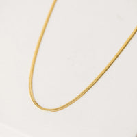 Herringbone Chain Necklace Gold