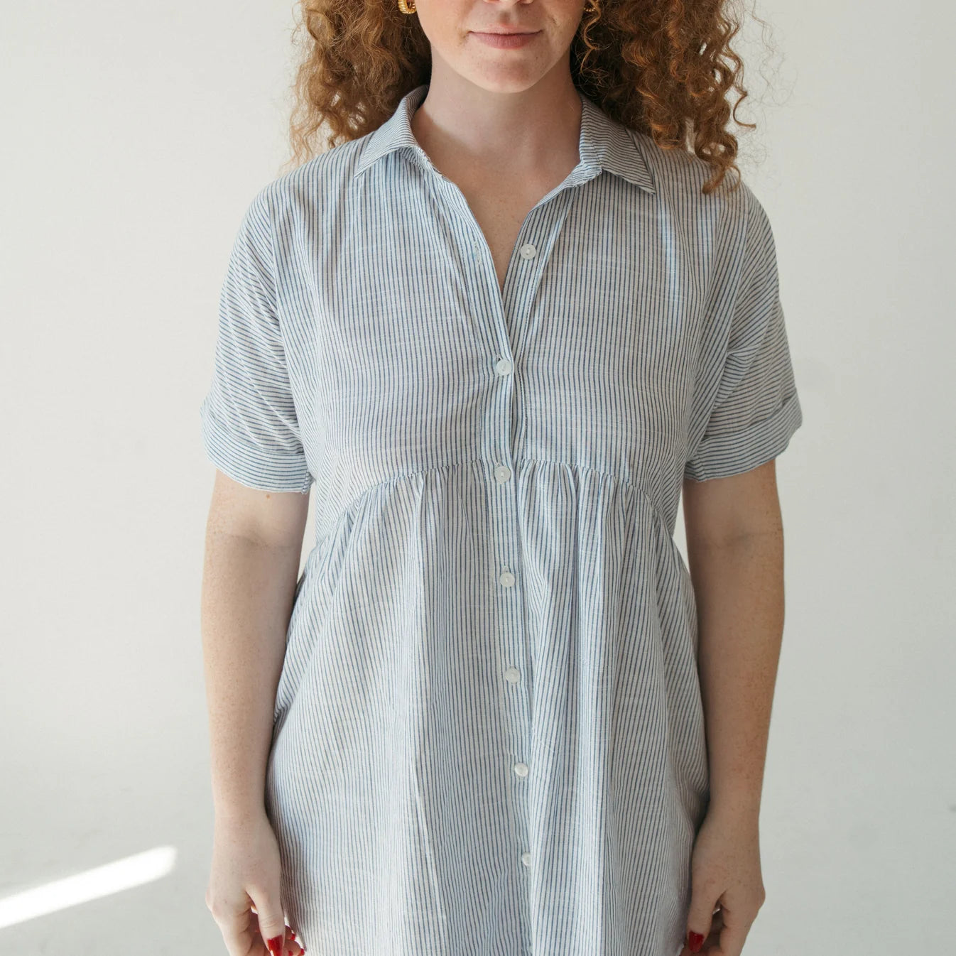 Collared Button Shirt Dress
