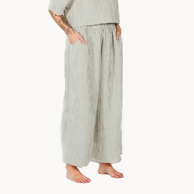 Striped Crinkle Palazzo Pants