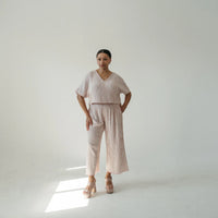 Striped Crinkle Palazzo Pants