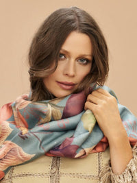 Luxurious Hummingbird at Dusk Scarf