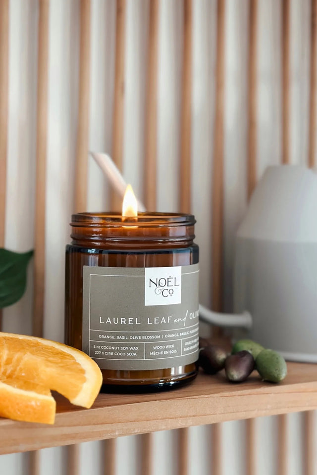 Laurel Leaf & Olive Candle - Noel & Co.