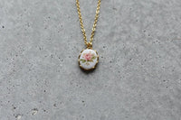 Vintage Pink Floral Necklace