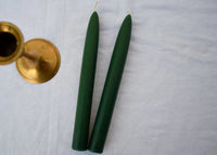 Forest Green Beeswax Tapers