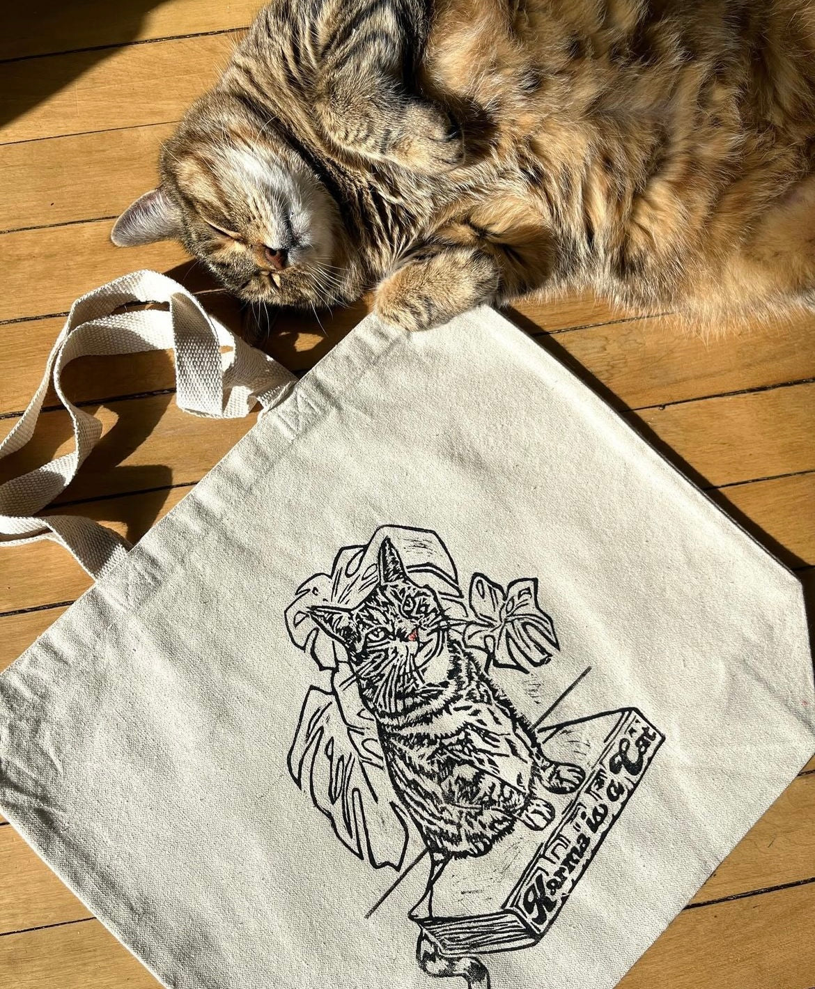 Karma Cat Tote Bag