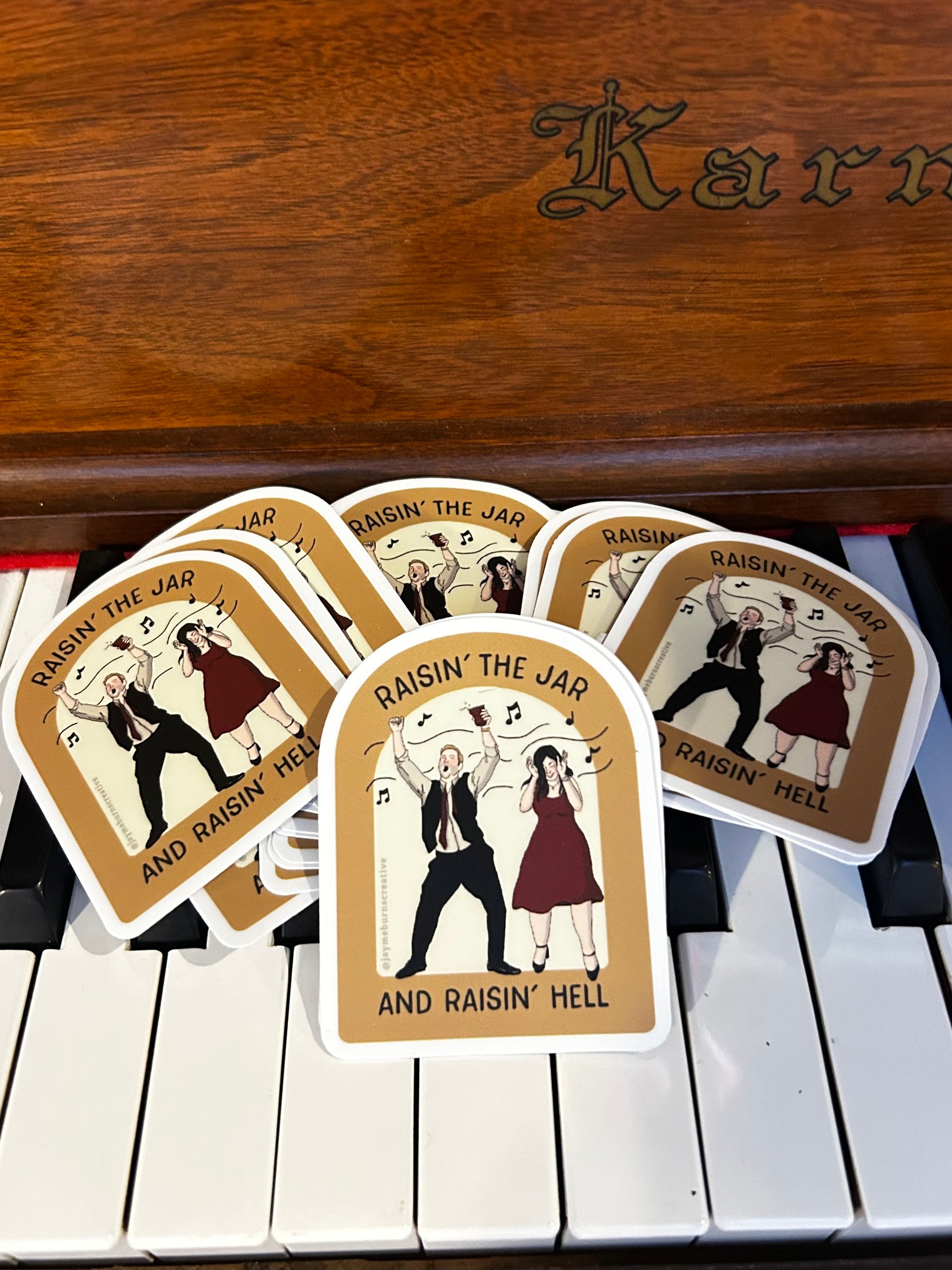 Jayme Burns -  Raisin The Jar Sticker