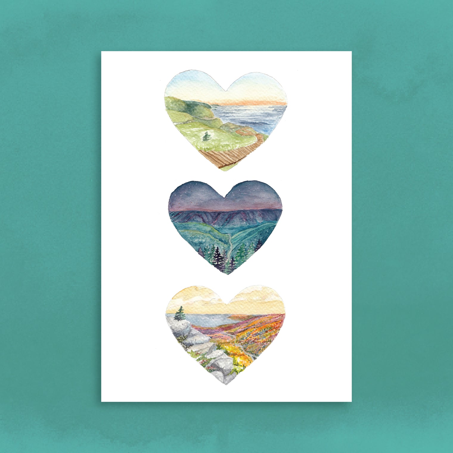 Highland Hikes Heart  Card