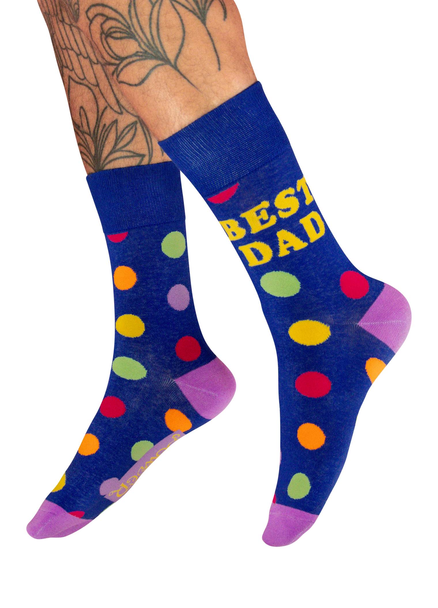 Best Dad - Polka Dot Socks