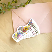 Seek & Bloom - Nova Scotia Pressed Flower Map - Sticker
