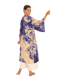 Kimono Gown- China Blue Blooms