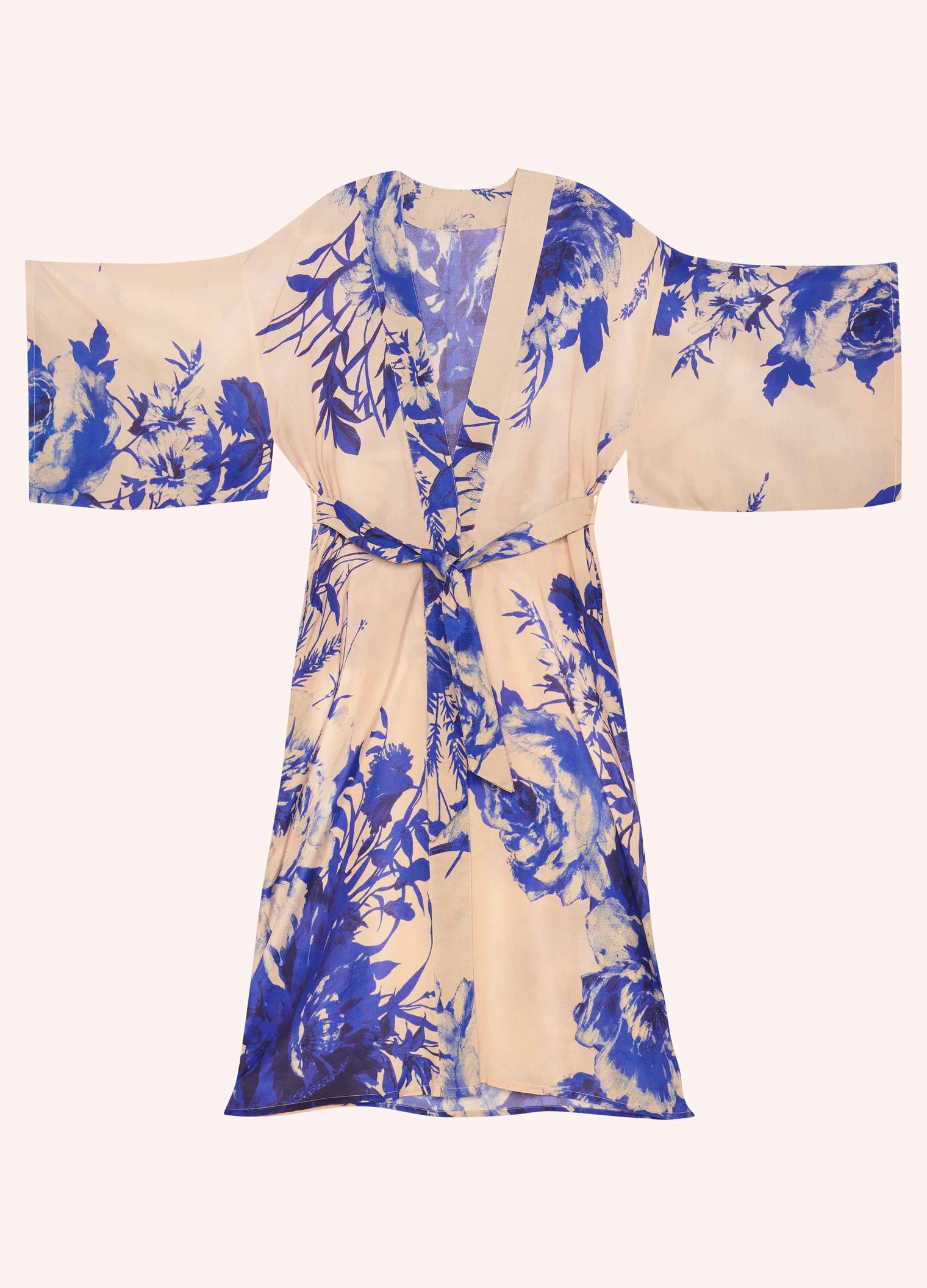 Kimono Gown- China Blue Blooms