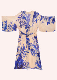 Kimono Gown- China Blue Blooms