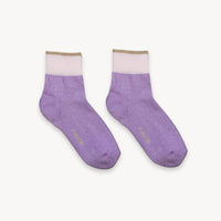 Block Pima Socks - Wisteria