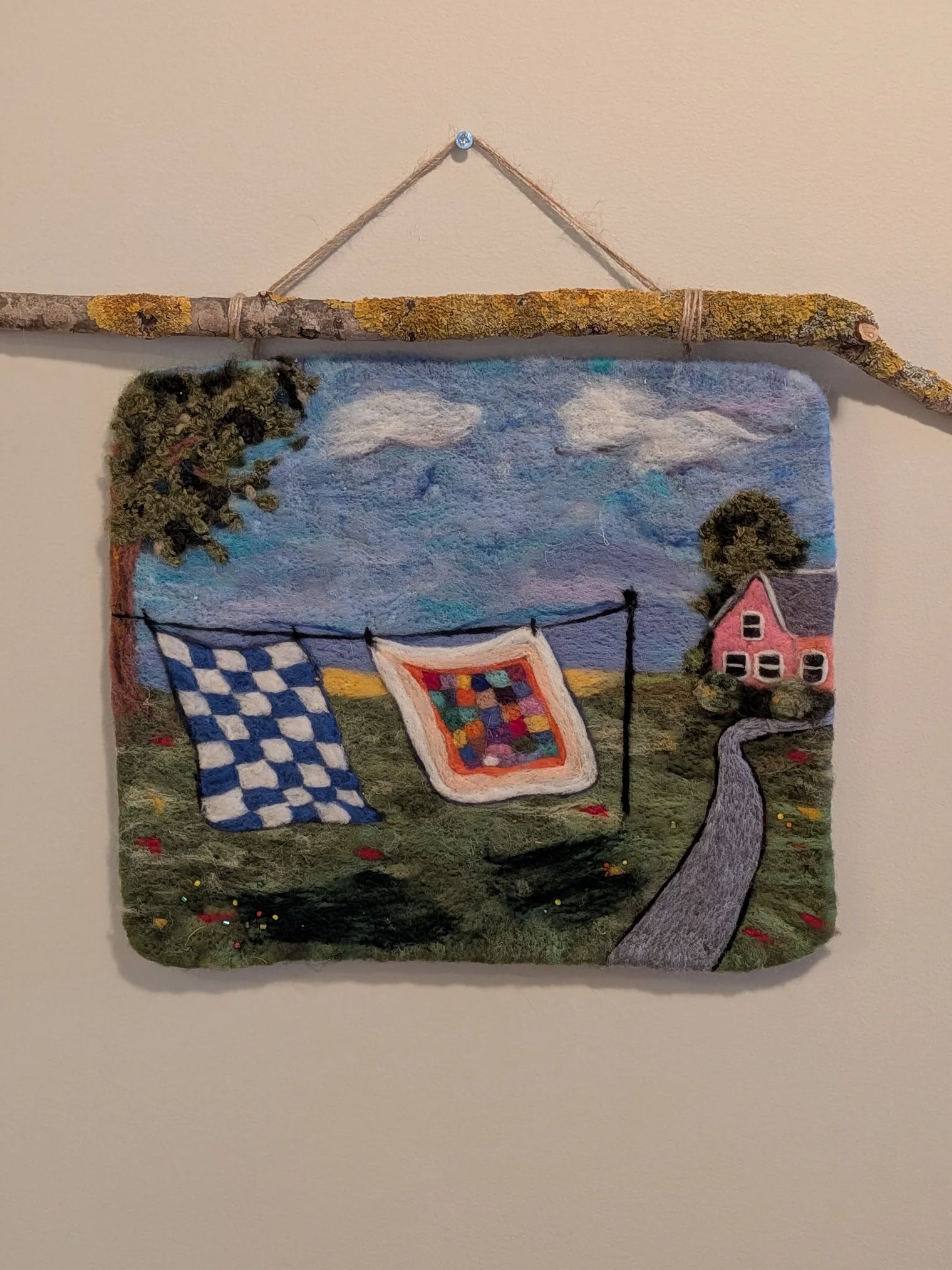 Felted Wall Decor - Clothesline