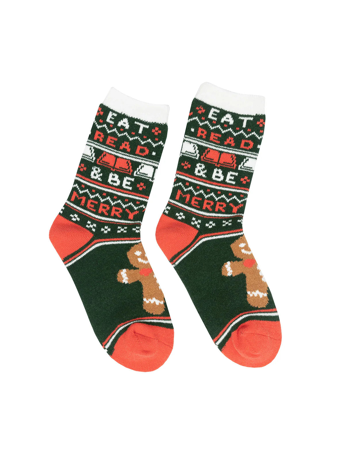 Eat, Read, & Be Merry Cozy Socks - Small