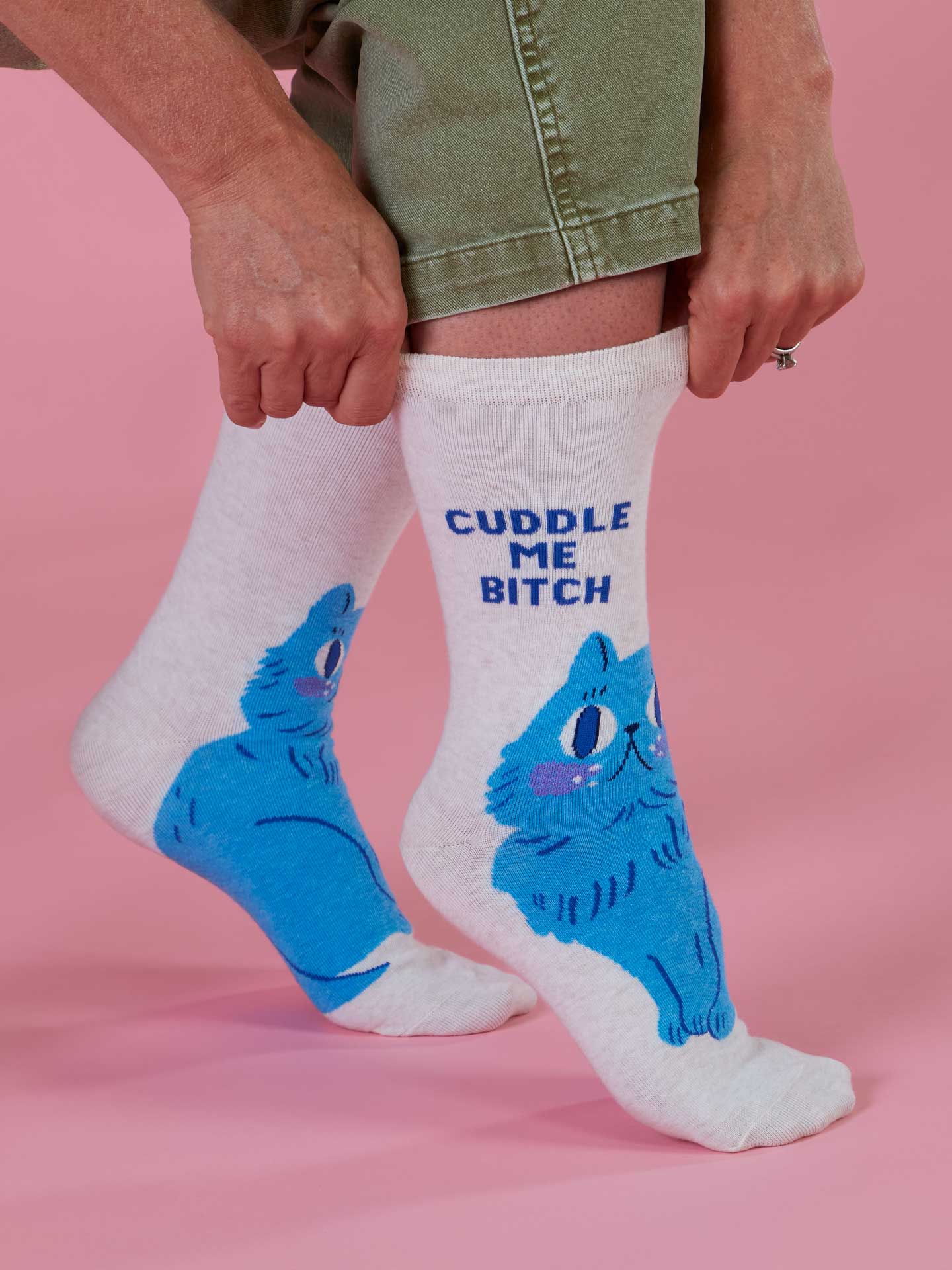 Cuddle Me Bitch - Women's Crew Socks