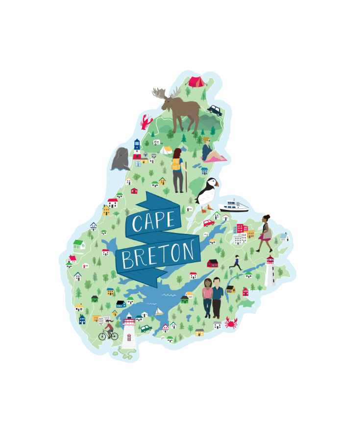 Cape Breton Illustrated Map - Sticker