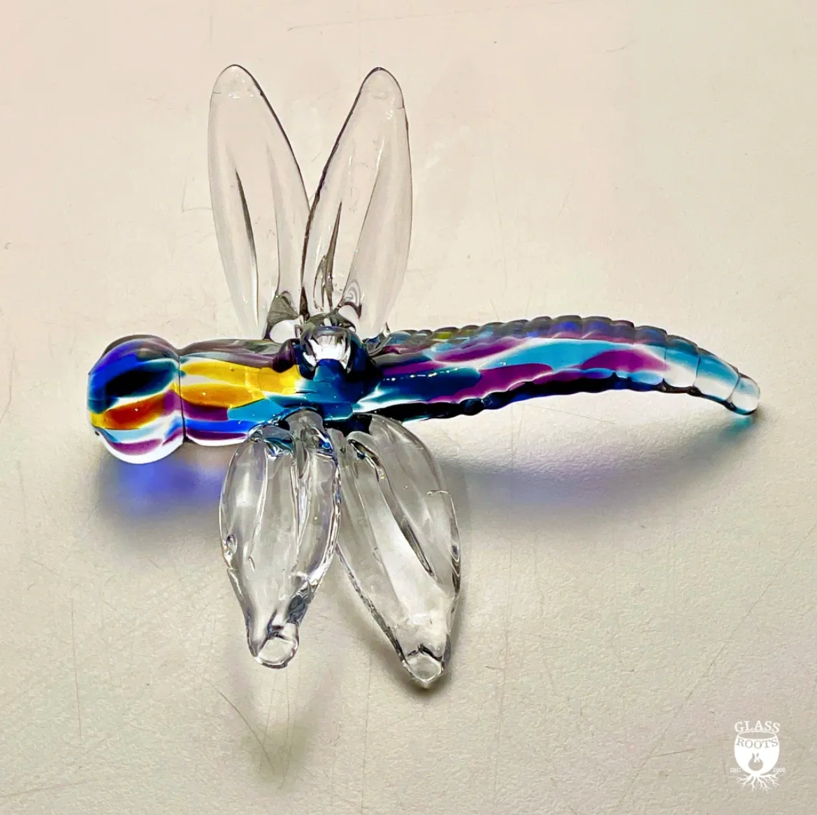 Blown Glass Dragonfly Suncatcher