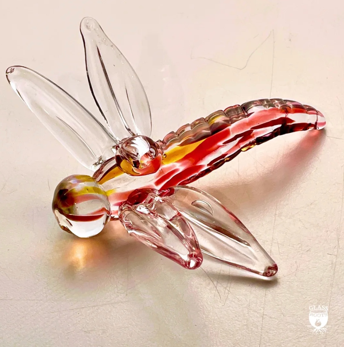 Blown Glass Dragonfly Suncatcher