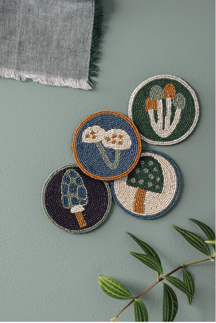Wildgrove Beaded Coasters Set of 4