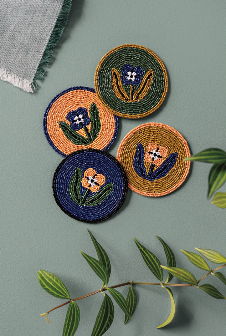Teppi Beaded Coasters Set of 4
