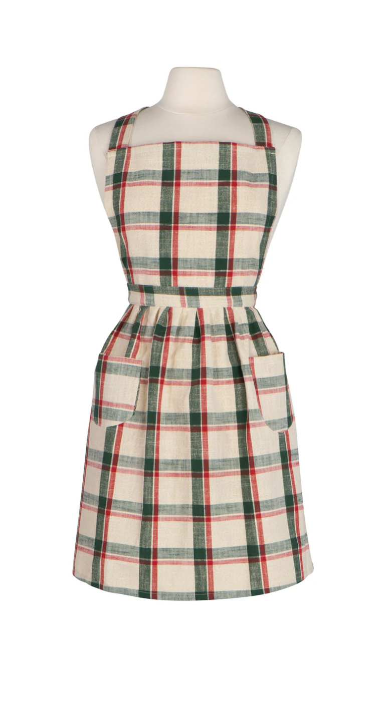 Noel Plaid Classic Christmas Apron