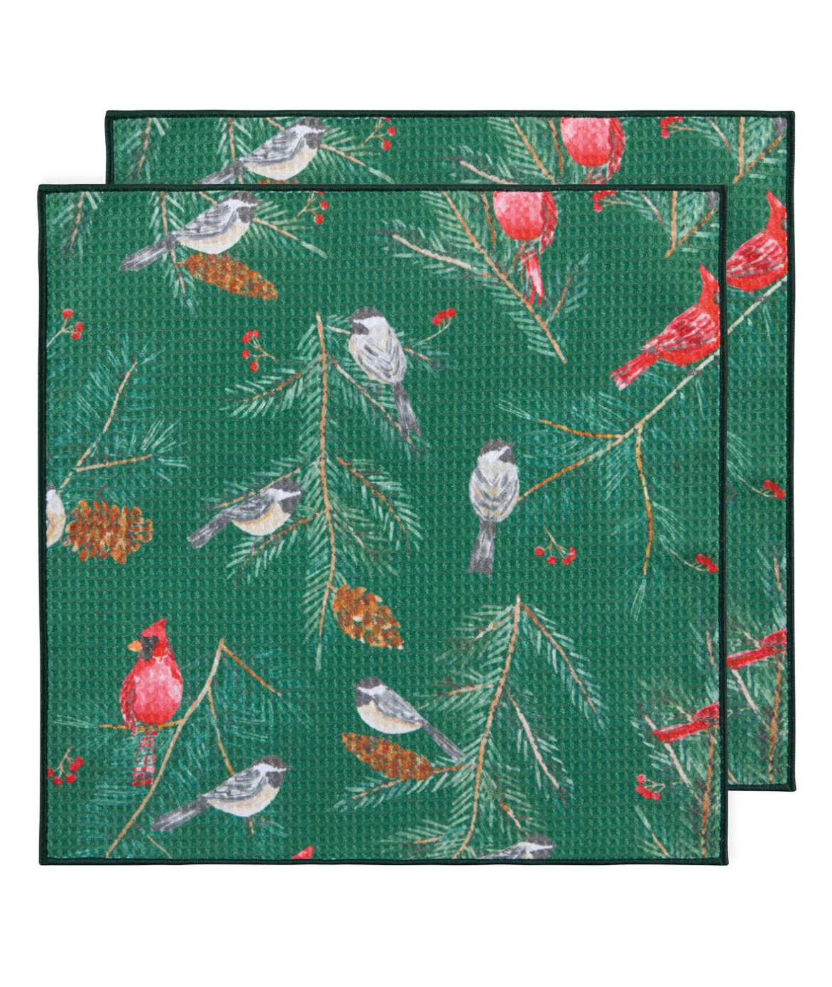Birds & Boughs Christmas Recycled Microfibre Dishcloth Set