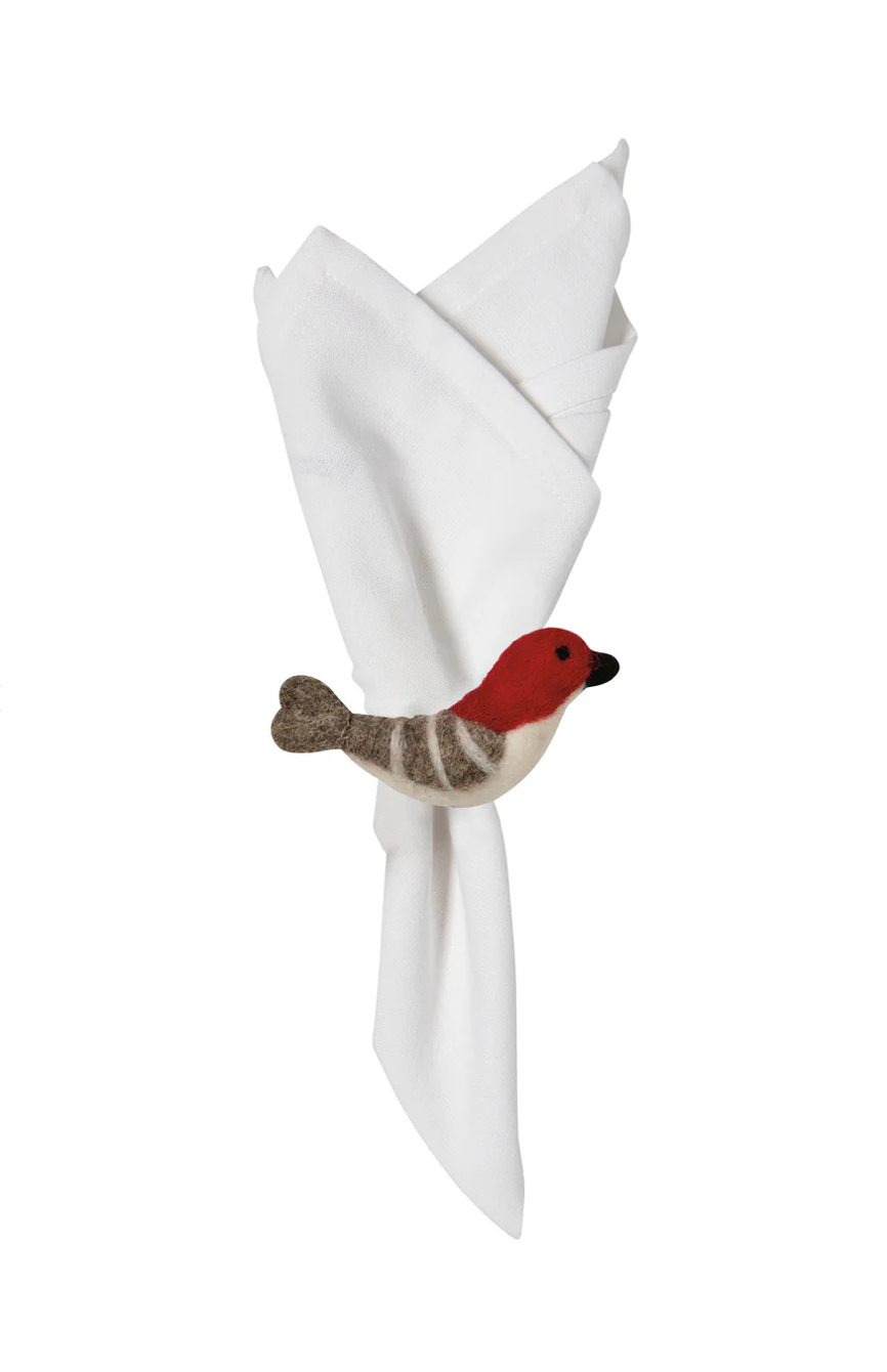 Birds & Boughs Christmas Felt Napkin Ring