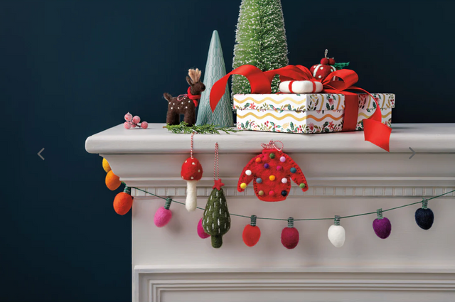Spirits Bright Christmas Felt Garland