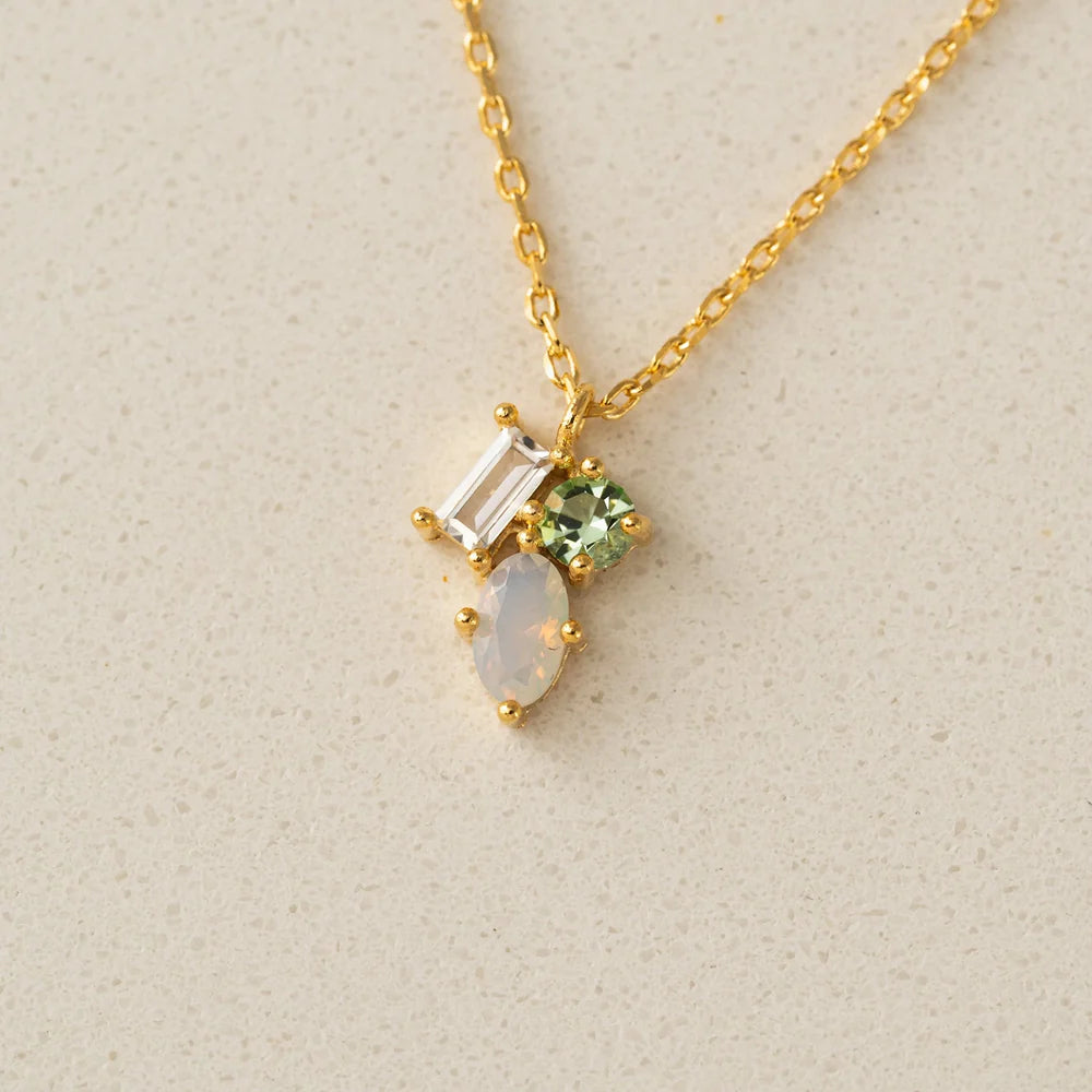 Sonata Pendant opal Mix Necklace
