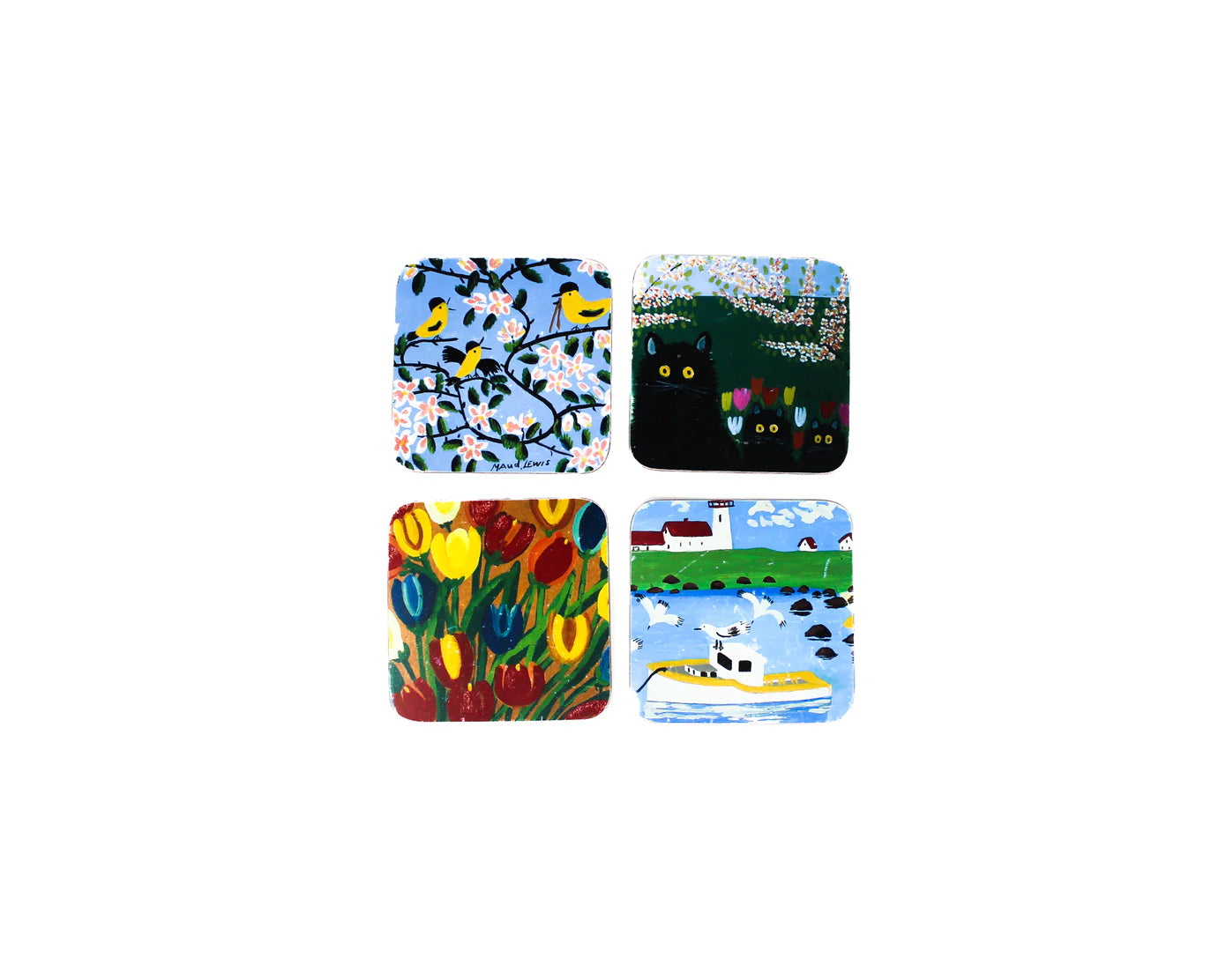 Maud Lewis Summer Coasters