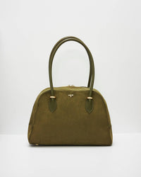 Fable England UK - Amelia Shoulder Bag in Khaki Suedette