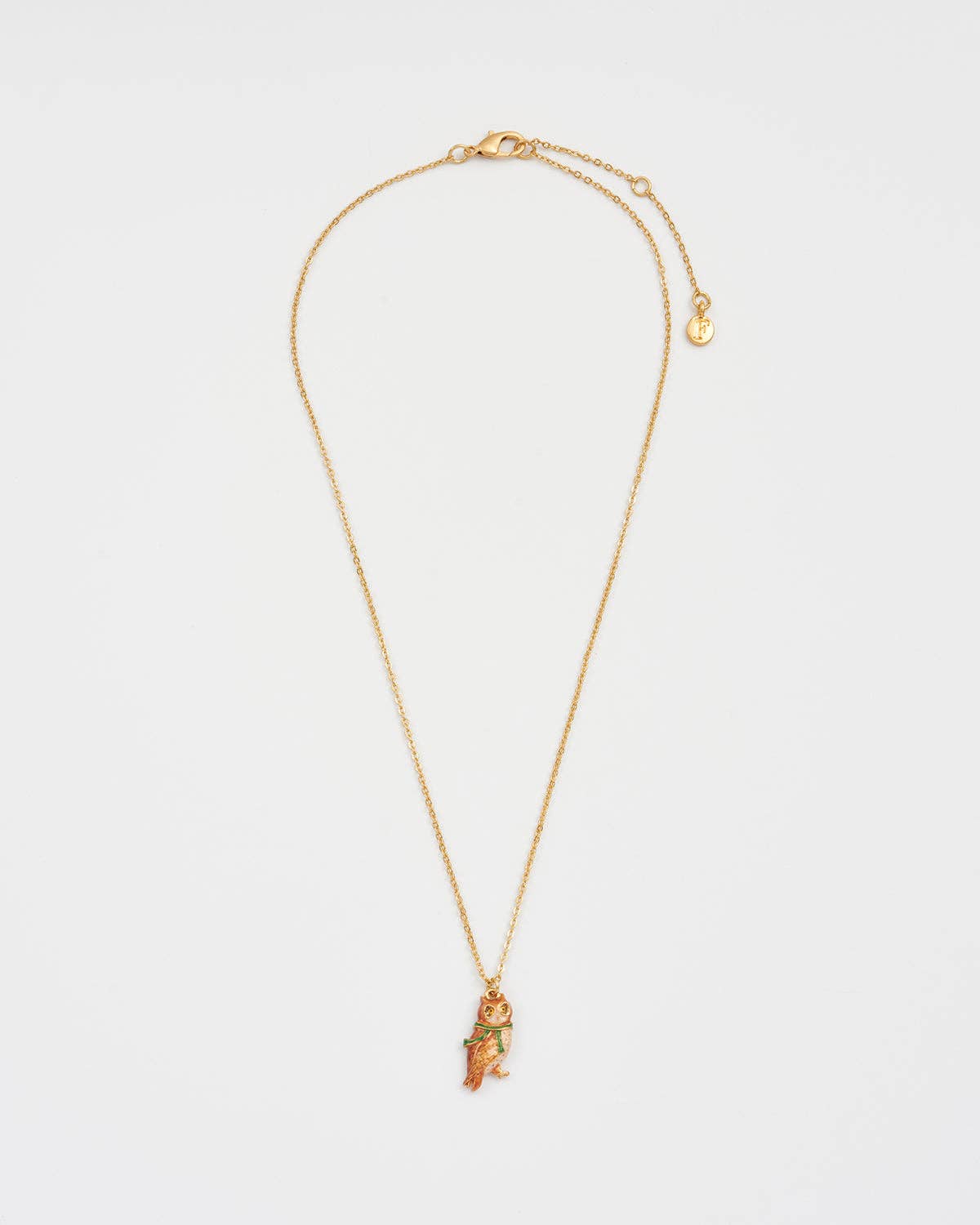 Fable England - Cosy Owl Gold Chain Necklace