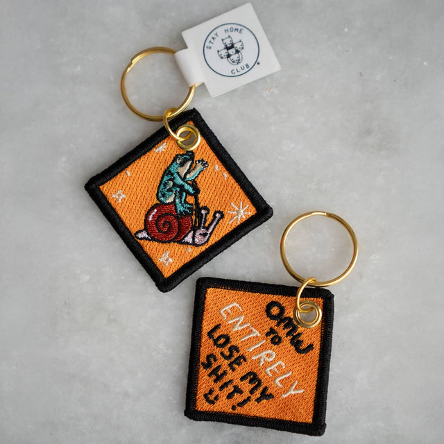 Stay Home Club - Lose My Shit - Embroidered Keychain